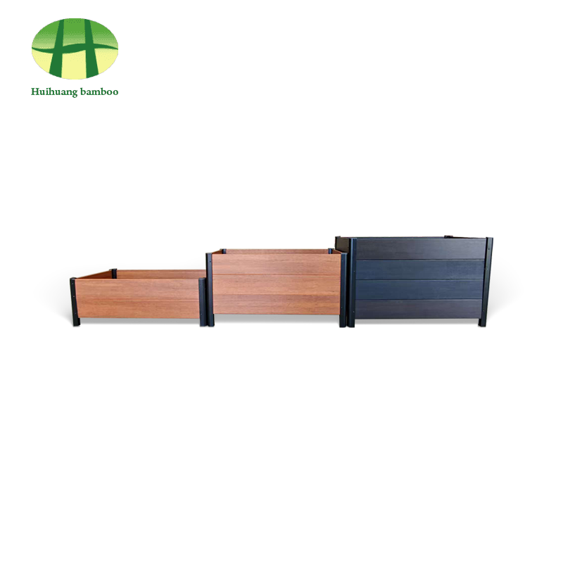 Panlabas na paglaban sa panahon ng kawayan ng planter na composite wood planter box