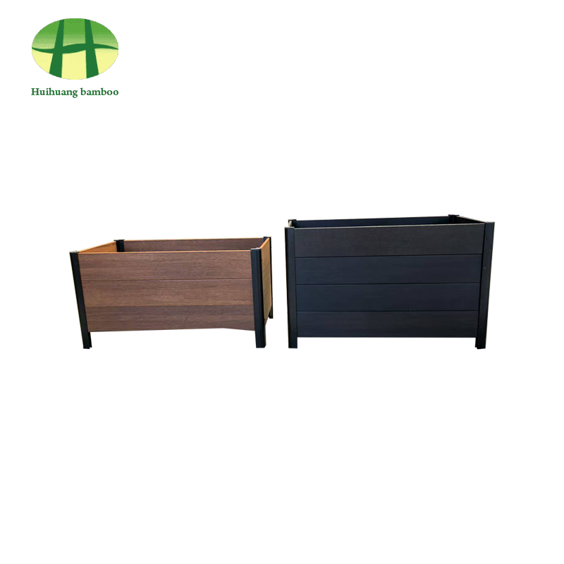 Panlabas na paglaban sa panahon ng kawayan ng planter na composite wood planter box